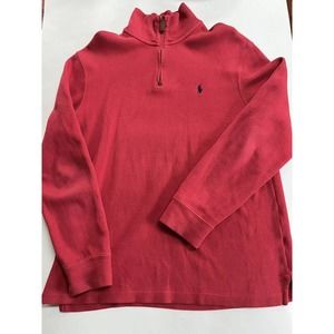 Vintage Mens Polo By Ralph Lauren Long Sleeve Red Sweater Size Large
